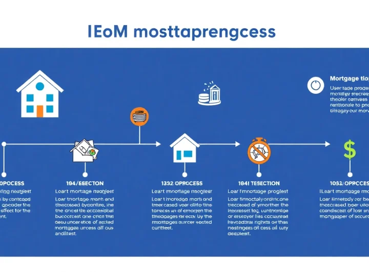 Visual representation of the mortgage process for lenders, detailing each key step in the loan journey.