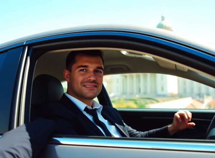 Hire a professional car with driver in Lisbon for an elegant travel experience.