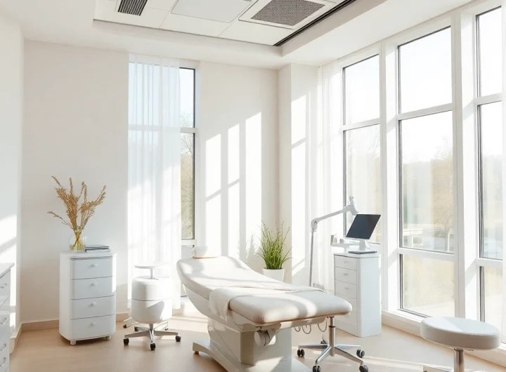 Experience Faltenbehandlung Zürich in a tranquil, modern beauty clinic setting with therapeutic ambiance.