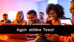 Explore Anewaptitude aptitude tests through interactive digital experiences showcasing diverse users engaged in assessments.