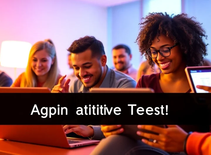 Explore Anewaptitude aptitude tests through interactive digital experiences showcasing diverse users engaged in assessments.