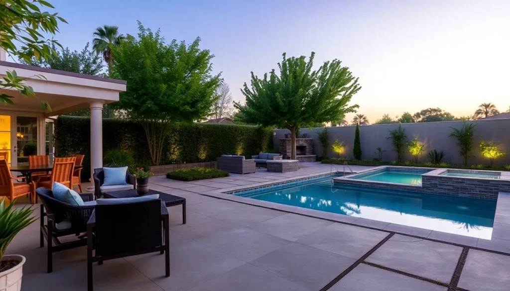 Enhance Hardscapes & Pools with a luxurious modern design showcasing elegant outdoor spaces.