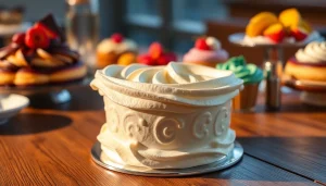 Whipped cream charger alongside delicious desserts, enhancing culinary creativity and presentation.