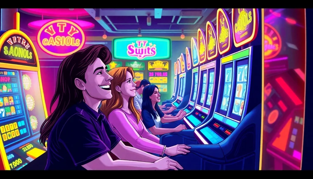 Experience the thrill of สล็อต168 with engaging slot machines in a lively casino environment.