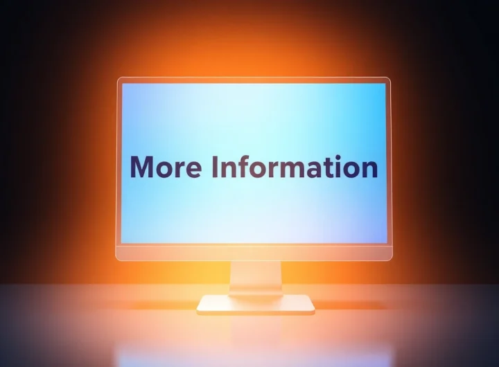 Highlighting the term "More Information" on a sleek computer screen, emphasizing clarity and accessibility.