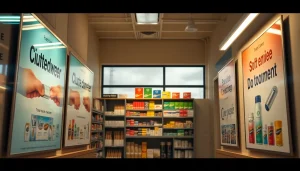 Tobacco Replacement products displayed attractively in a bright retail space, showcasing variety.