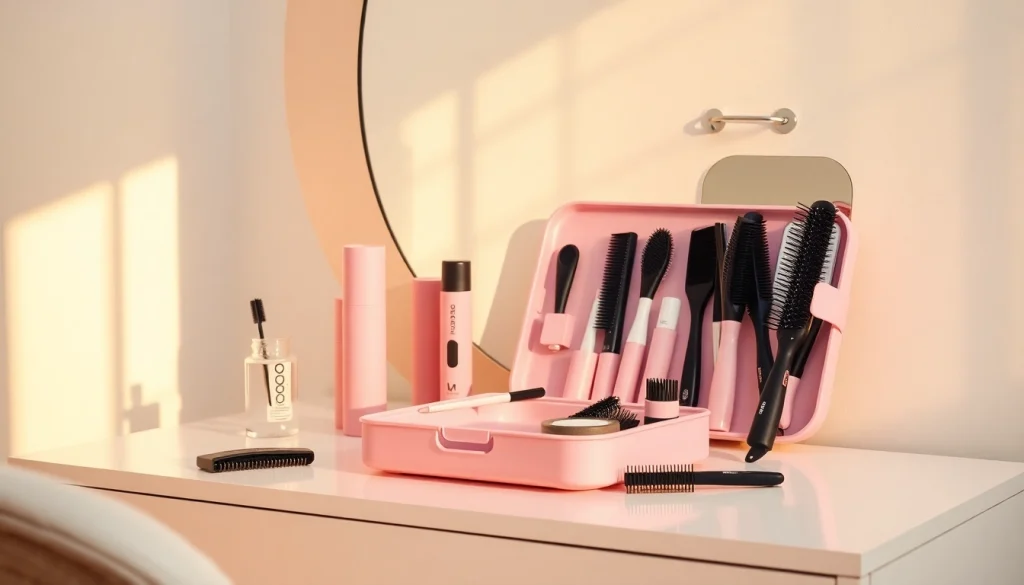 Style your hair effortlessly with this premium pink hair styler kit featuring advanced features.