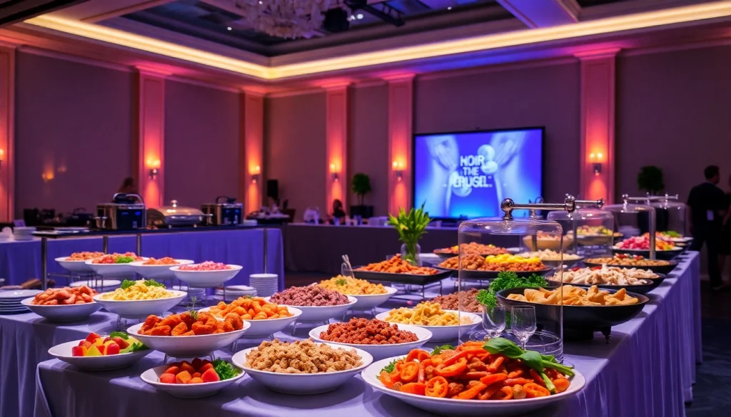 Delicious buffet arrangement by a Partyservice Berlin in a festive environment showcasing diverse cuisine.