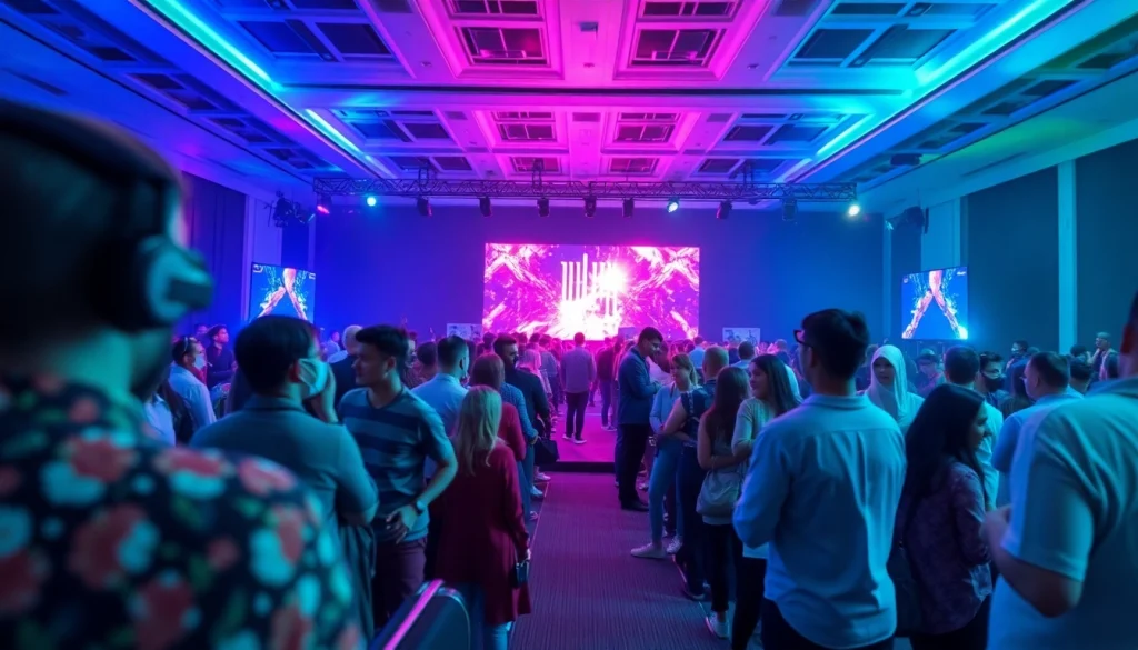 Engaging with the Virtual Audience System during a lively digital event interaction.