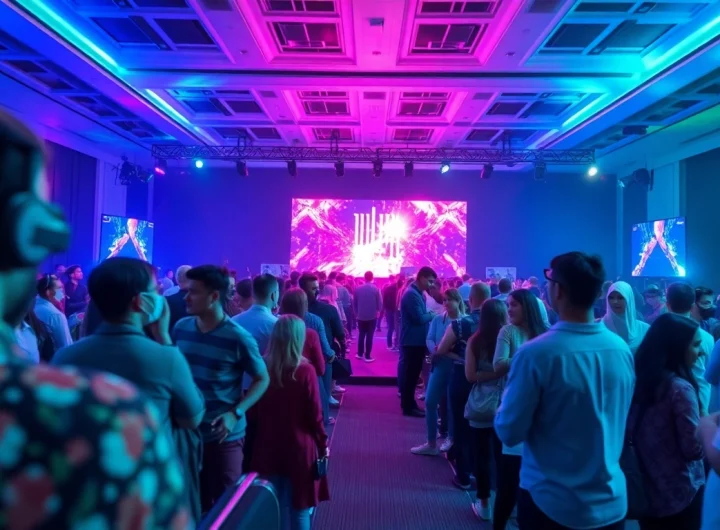 Engaging with the Virtual Audience System during a lively digital event interaction.