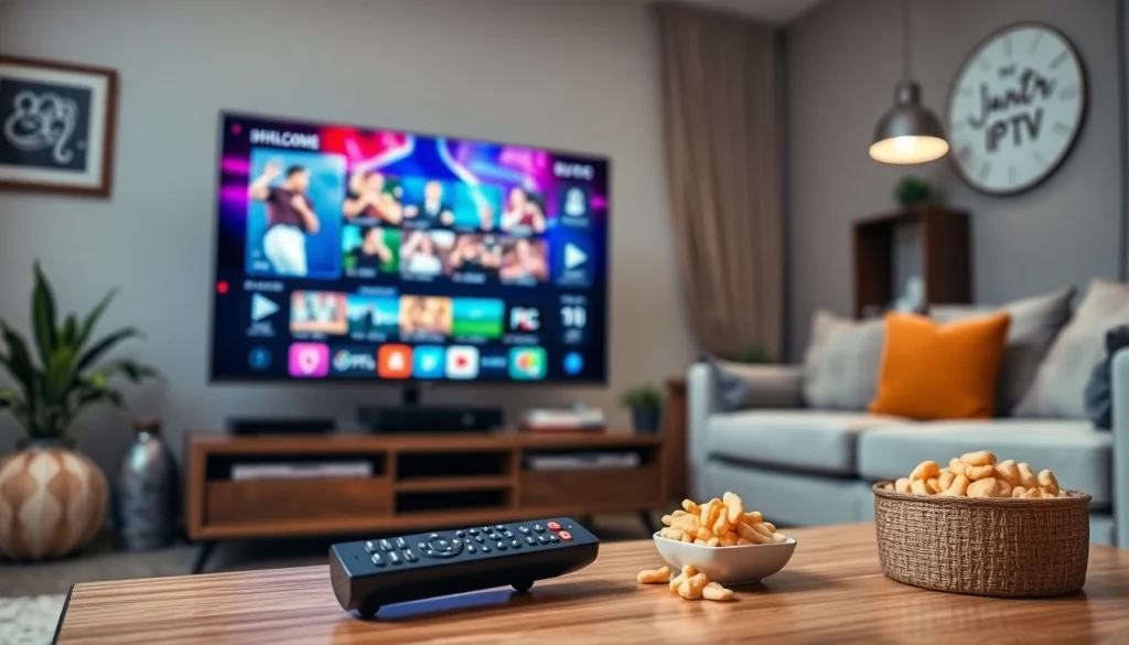 Experience a free trial iptv subscription with a cozy IPTV streaming setup and high-definition content.