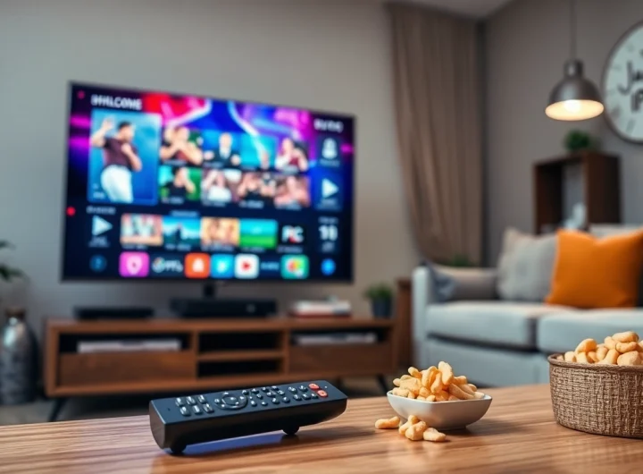 Experience a free trial iptv subscription with a cozy IPTV streaming setup and high-definition content.