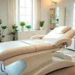 Verwandle deinen Behandlungraum mit einer stilvollen liege Kosmetik, perfekt für Entspannung und Pflege.