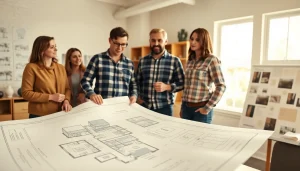 Connecticut home builders collaborating with clients on custom home designs, showcasing engagement and professionalism.