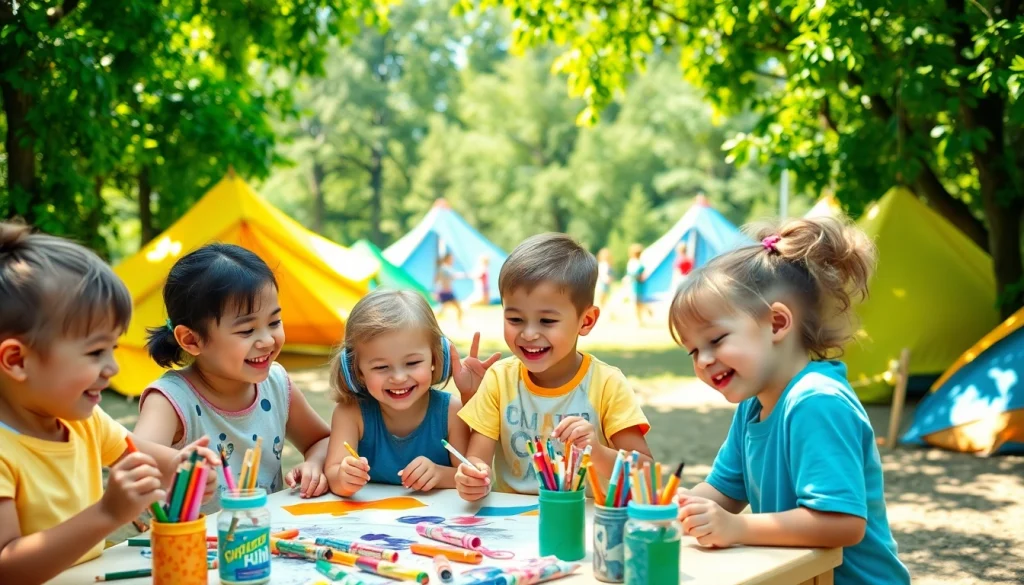 Children enjoy various activities at holiday camps, including arts and crafts, games, and laughter.