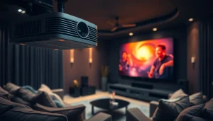 Enhance your cinema experience with professional home theater installation near me showcasing premium audio and visuals.