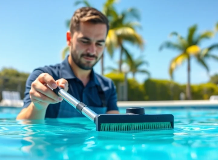 Swimmers enjoy a fresh and well-maintained pool by a swimming pool service in Pinellas County.