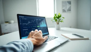 Analyze text with advanced ai checker tool displayed on a sleek laptop.