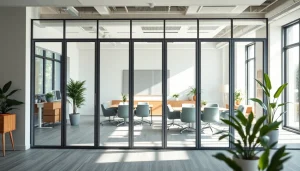 Utilizing a Folding Partition Wall transforms office spaces into versatile meeting areas.