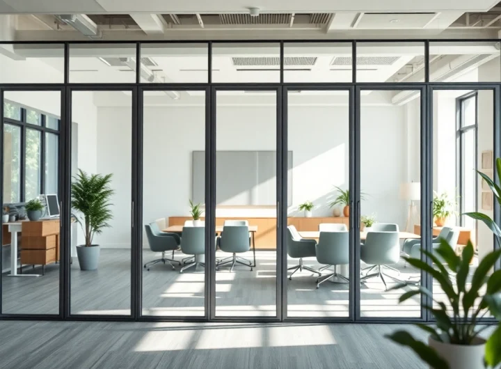 Utilizing a Folding Partition Wall transforms office spaces into versatile meeting areas.