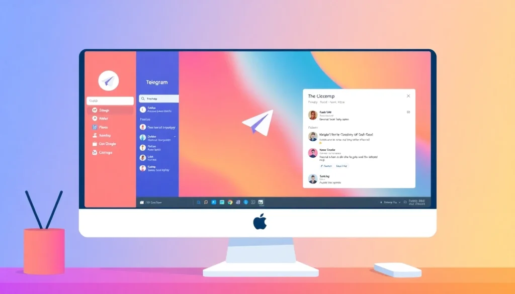 Users downloading telegram下载电脑版 on a sleek computer, demonstrating ease of use and functionality.