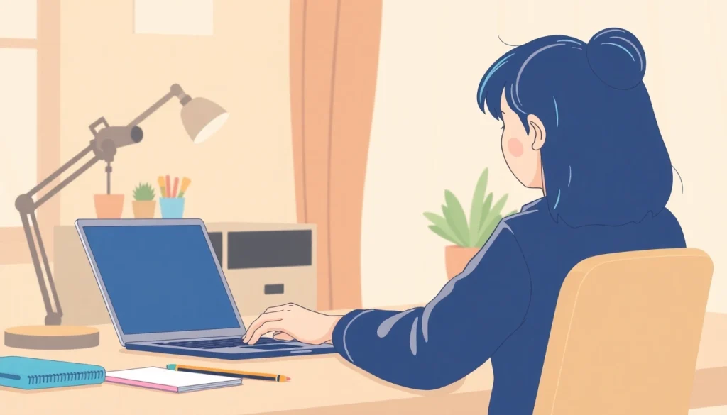 Engage with the line電腦版下載 app actively showcased on a laptop in a stylish, inviting environment.