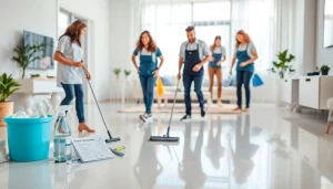 Efficient bond cleaning Logan service showcasing professional cleaners in a spotless apartment.