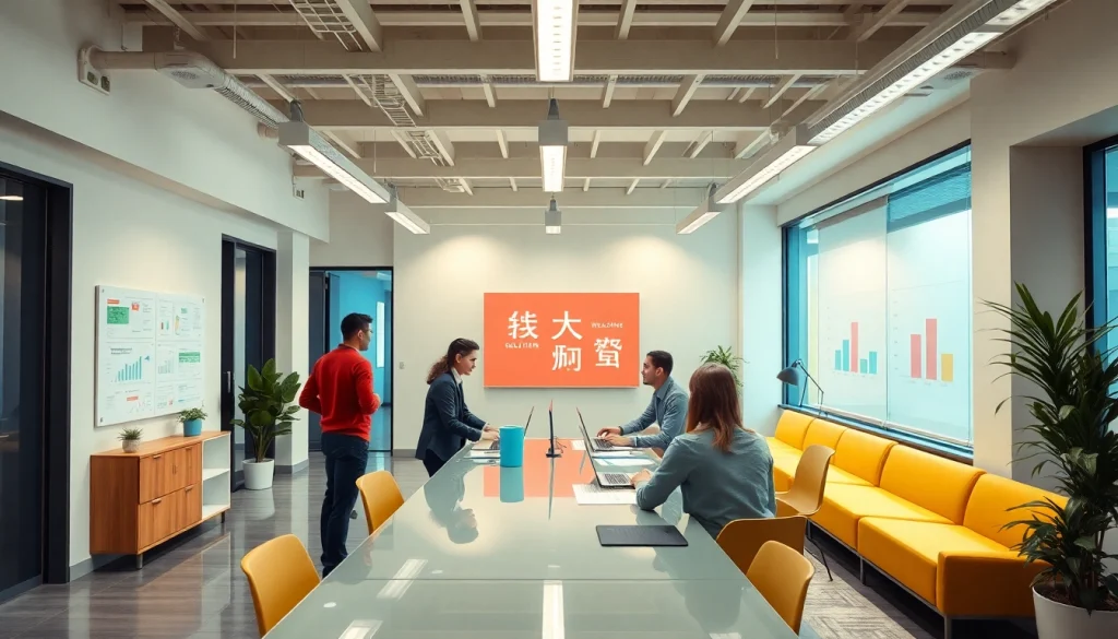 Engage with the interactive features of 美洽官网 in a dynamic office environment.