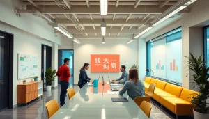 Engage with the interactive features of 美洽官网 in a dynamic office environment.