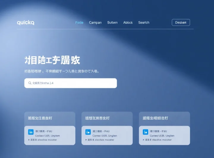 Showcasing the features of quickq官网 with a modern digital layout highlighting user-friendly design.
