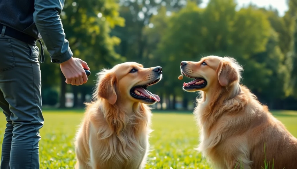 Live dog training session showcasing methods for Dog Training Irvine, highlighting interaction and positive reinforcement.