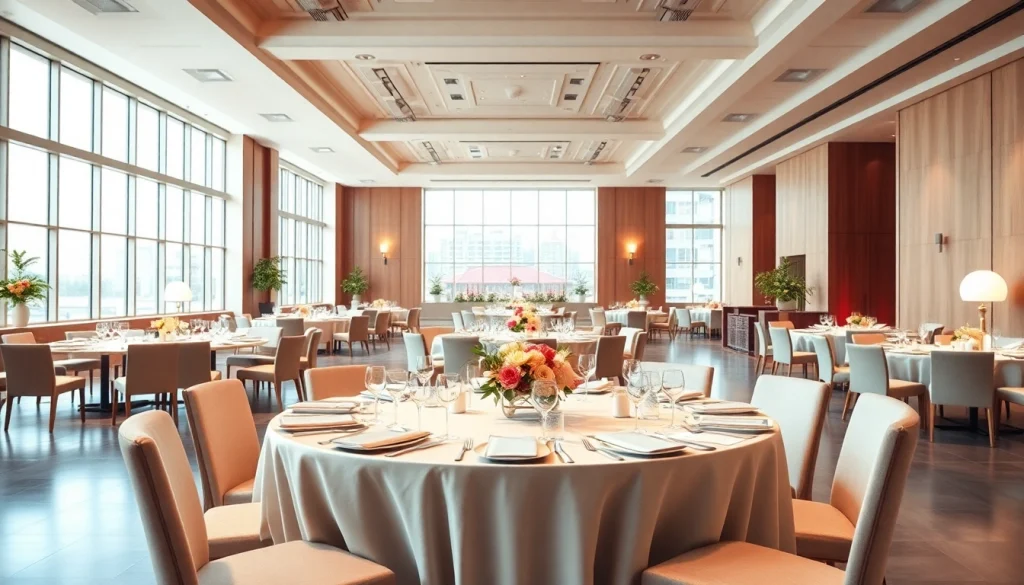 Plan your next celebration at the city venue event center featuring elegant decor and spacious layout.