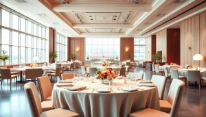 Plan your next celebration at the city venue event center featuring elegant decor and spacious layout.
