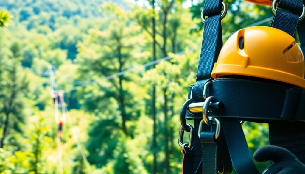 Experience thrilling adventures with a premium ZIP WIRE KIT showcasing quality and excitement in nature.