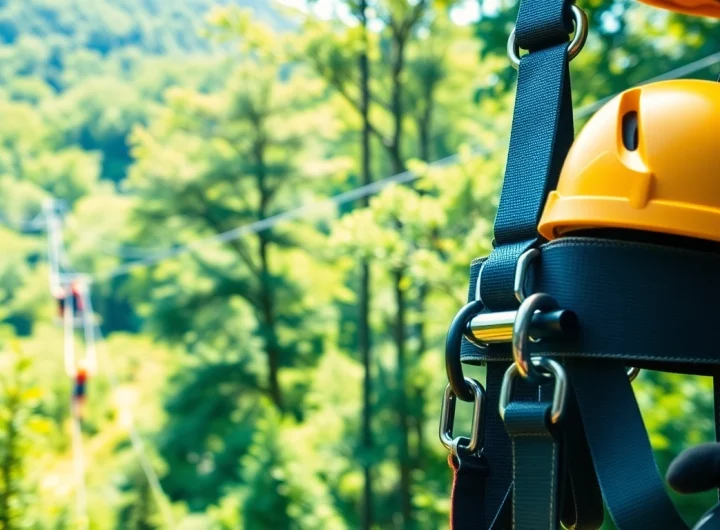 Experience thrilling adventures with a premium ZIP WIRE KIT showcasing quality and excitement in nature.