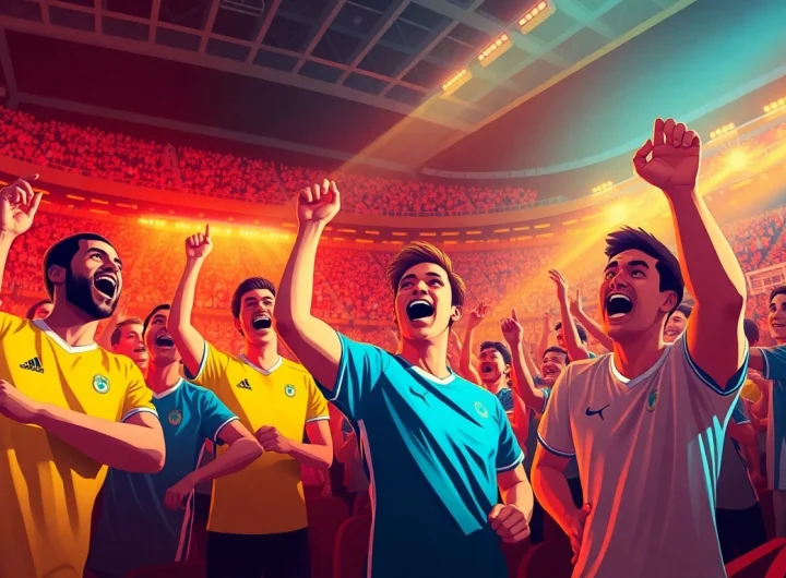 Engage in judi bola with Bolabosku, showcasing enthusiastic fans during an important match.