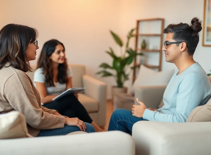 Engaged attachment theory coach guiding a client toward better emotional connections.