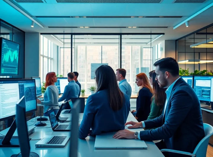 Analyze text using advanced ai detection tools in a professional office setting.