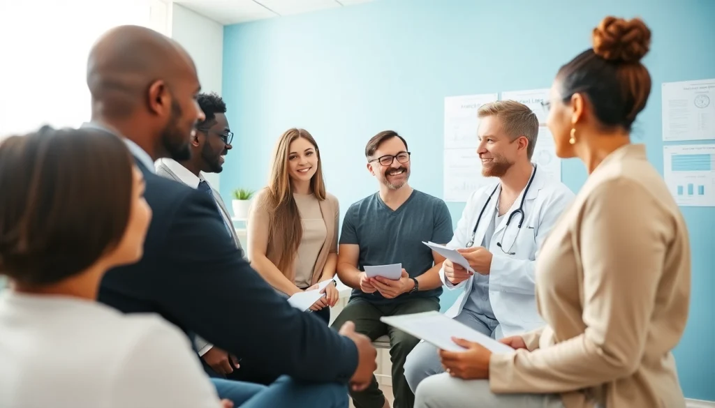 A healthcare professional guides a patient through medical weight loss options during a consultation.