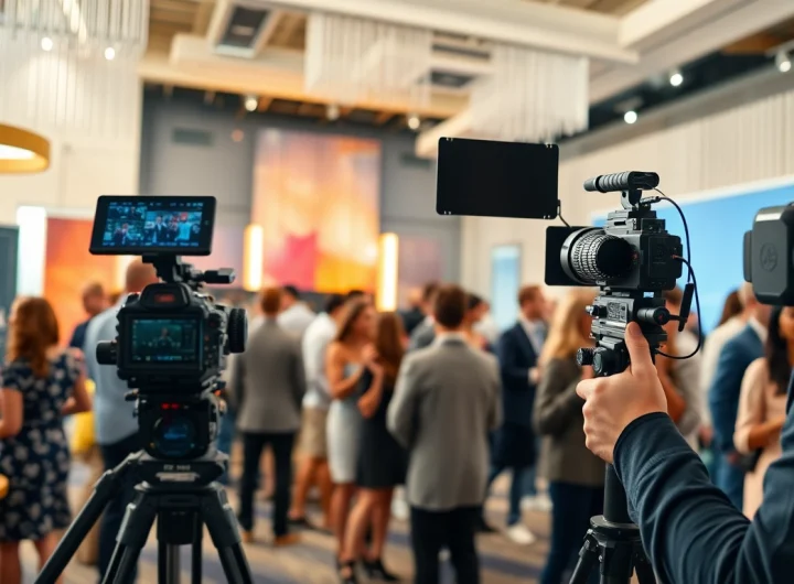 Capture of Miami Corporate Event Videography Photography showcasing networking in a vibrant setting.