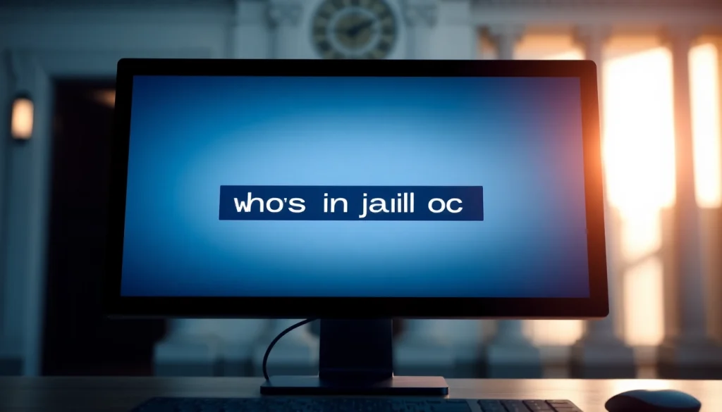 Search results for whos in jail oc on a professional inmate lookup interface.