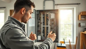 Electrician conducting an Electrical Panel Upgrade, showcasing modern electrical features in a home.