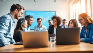Elevate your marketing with clickitdigital.solutions showcasing a collaborative team in action.