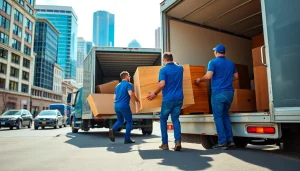Movers Calgary expertly manage a relocation, showcasing efficiency and teamwork.
