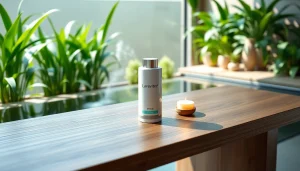 Przyciągający wzrok Lavavitae przedstawiony w relaksującym otoczeniu wellness.