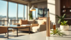 Use a stylish dab pen on a sleek surface to enjoy cannabis concentrates.