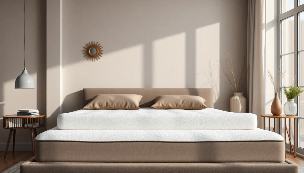 Materasso matrimoniale memory foam economico posizionato in una stanza elegante, ideale per il comfort notturno.
